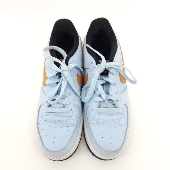 AIR FORCE 1 FELT CELESTINE Shoes Women Size 8.5 / 7Y BLUE GOLD BV6058-400 - Picture 2 of 10